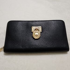 Michael Kors Black Wallet with Gold Accents